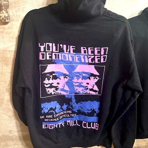 PewDiePie long sleeve black hoodie. Med.